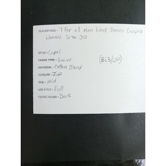 7 For All Man Kind Denim Capri Women's Size 30 - Picture 4 of 7